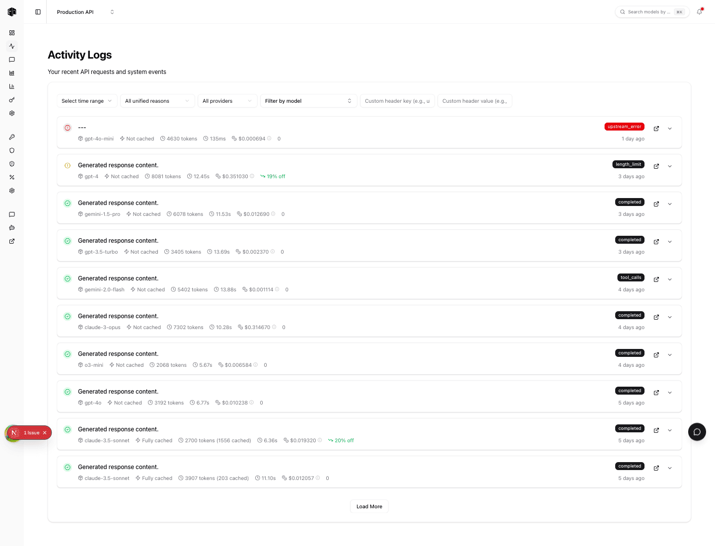 Activity Logs